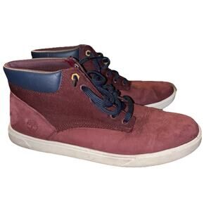 Timberland Groveton LTT Chukka Sneaker Maroon and Navy Leather